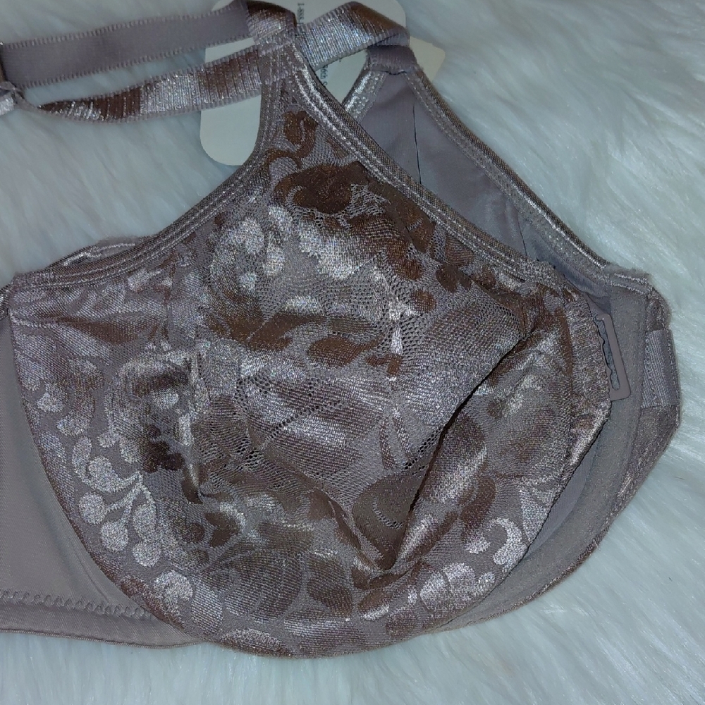 NWT Lunaire Front Close Underwire Bra 34G Dark Tan Athletic Back